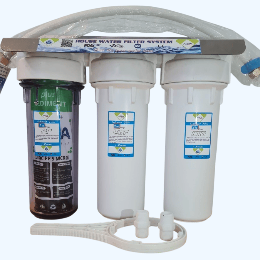 Bộ lọc nước tại vòi 3 cấp 10inch Bo loc nuoc tai voi 3 cap 10inch