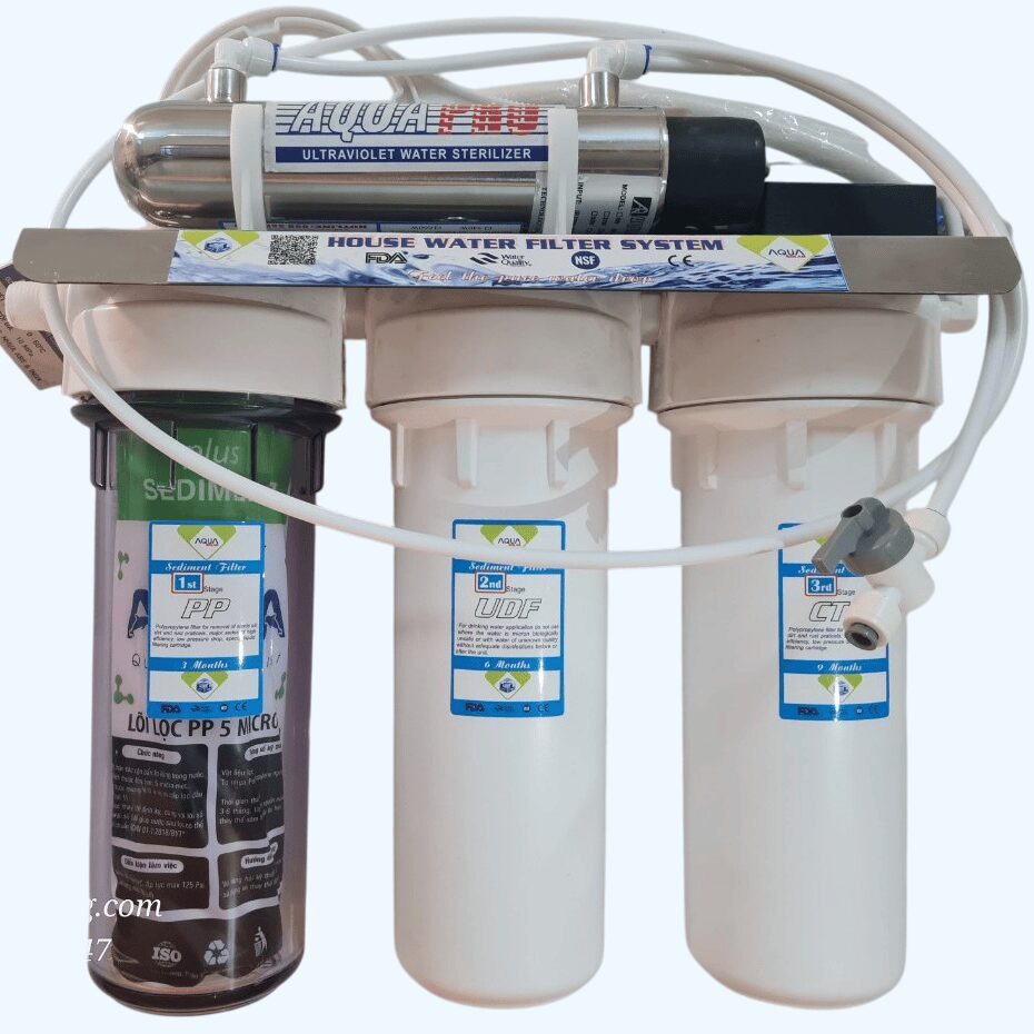 Bộ lọc nước tại vòi 4 cấp 10inch uv Bo loc nuoc tai voi 4 cap 10inch uv