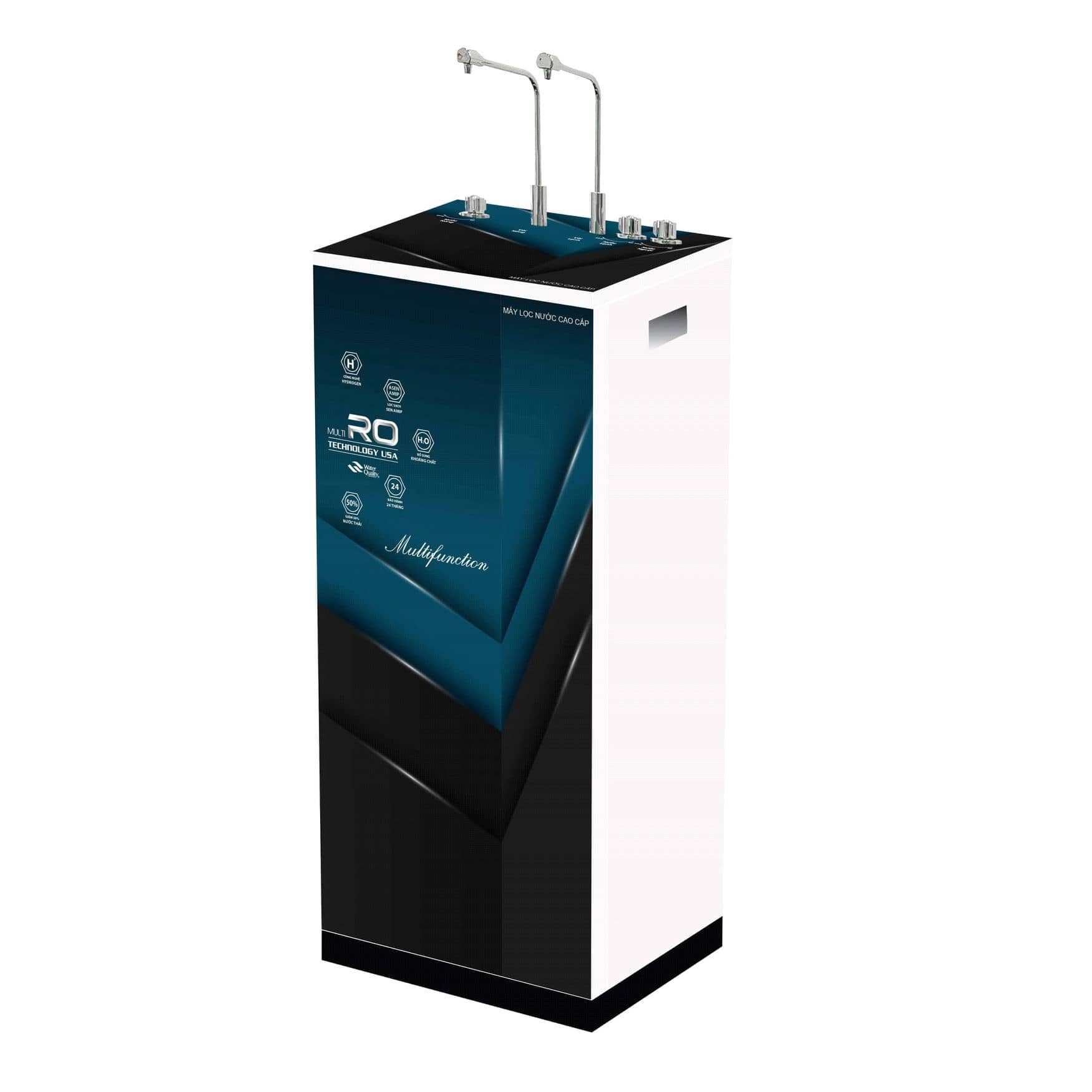 Máy lọc nước RO Nóng lạnh Aqua 2 vòi mẫu 12 May loc nuoc RO Nong lanh Aqua 2 voi mau 12
