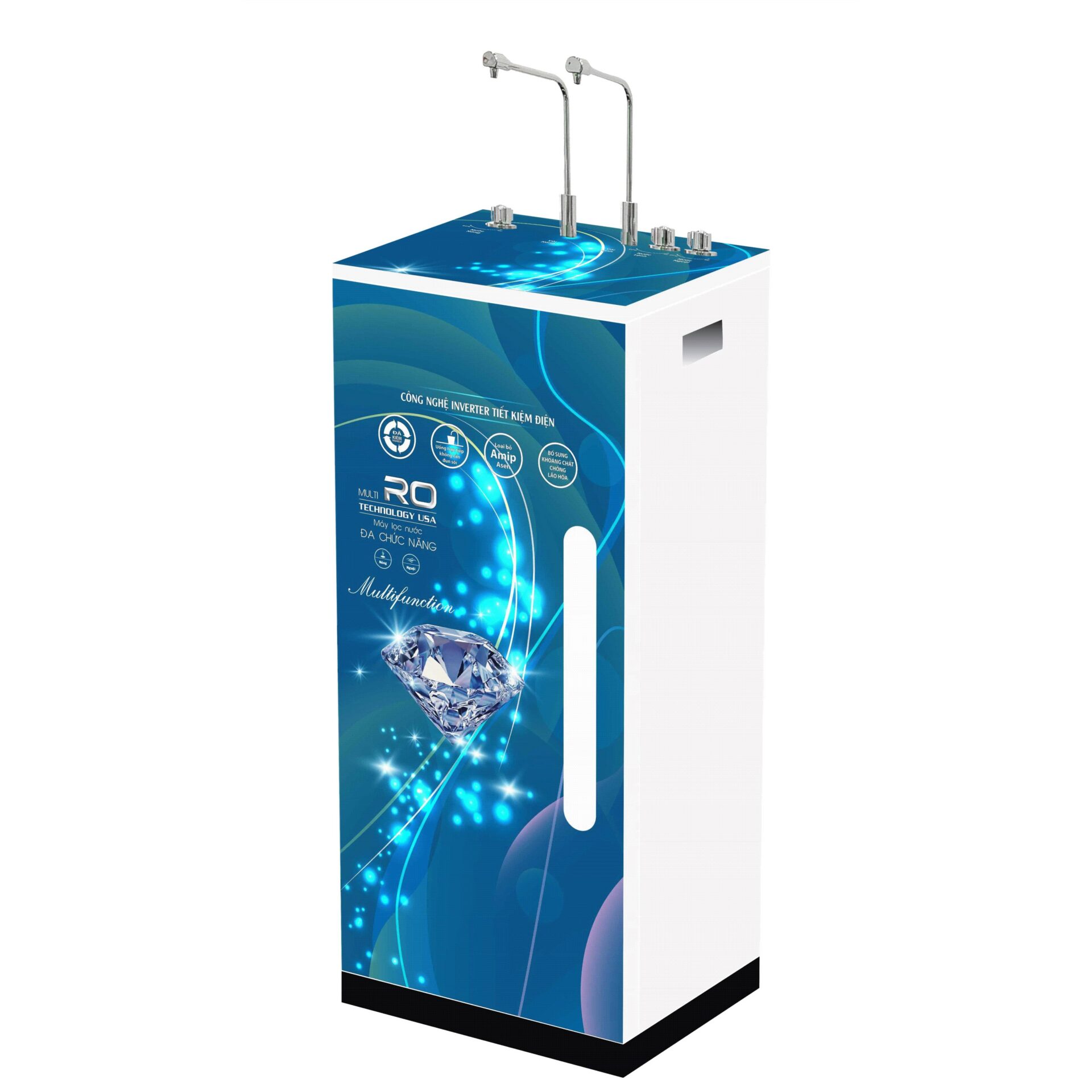 Máy lọc nước RO Nóng lạnh Aqua 2 vòi mẫu 22 May loc nuoc RO Nong lanh Aqua 2 voi mau 22