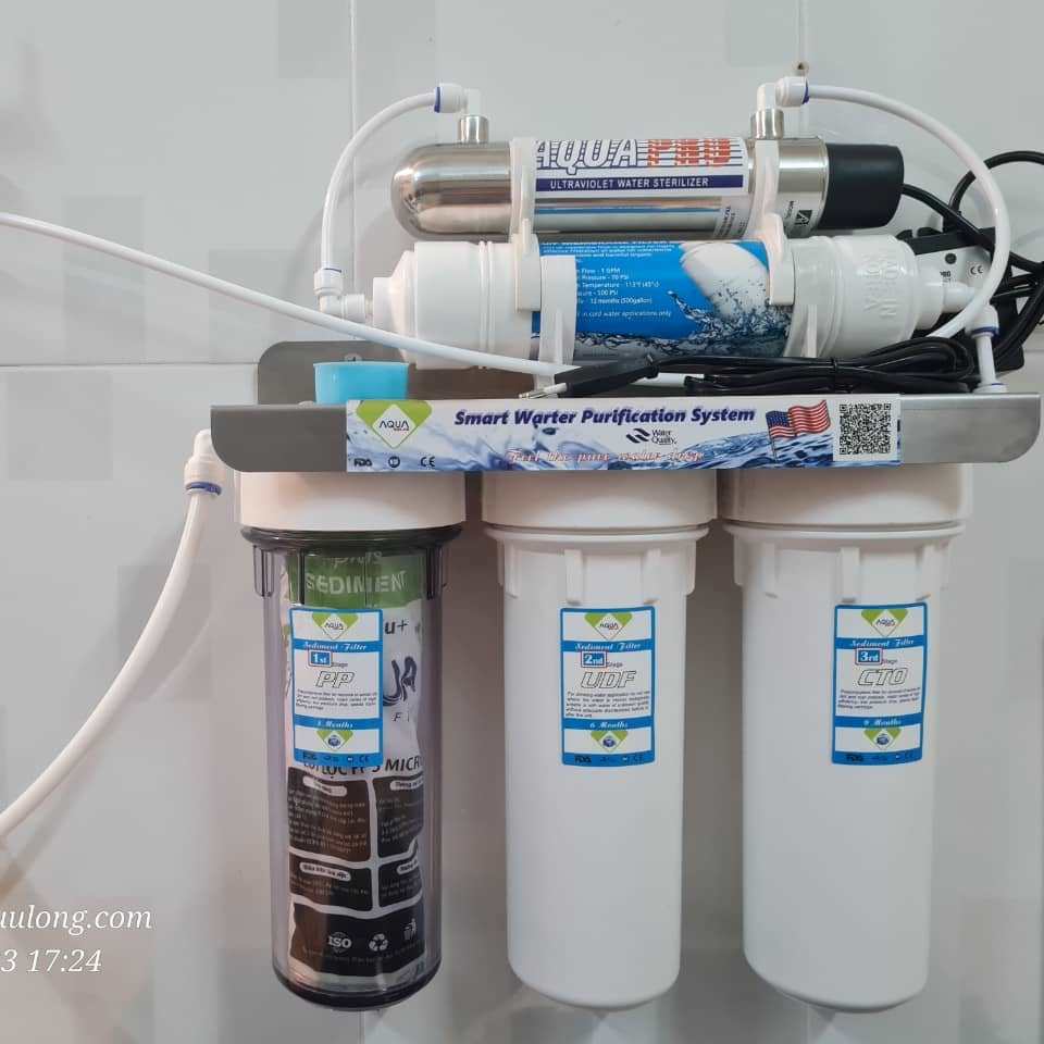Máy lọc nước tại vòi UF 5 cấp UV May loc nuoc tai voi UF 5 cap UV