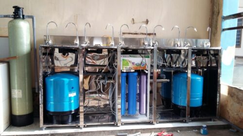 NL100 - Máy lọc nước RO Bán Công nghiệp Nóng Lạnh AQUA (100 lít/giờ) 5 Máy lọc nước RO Bán Công nghiệp AQUA vỏ inox