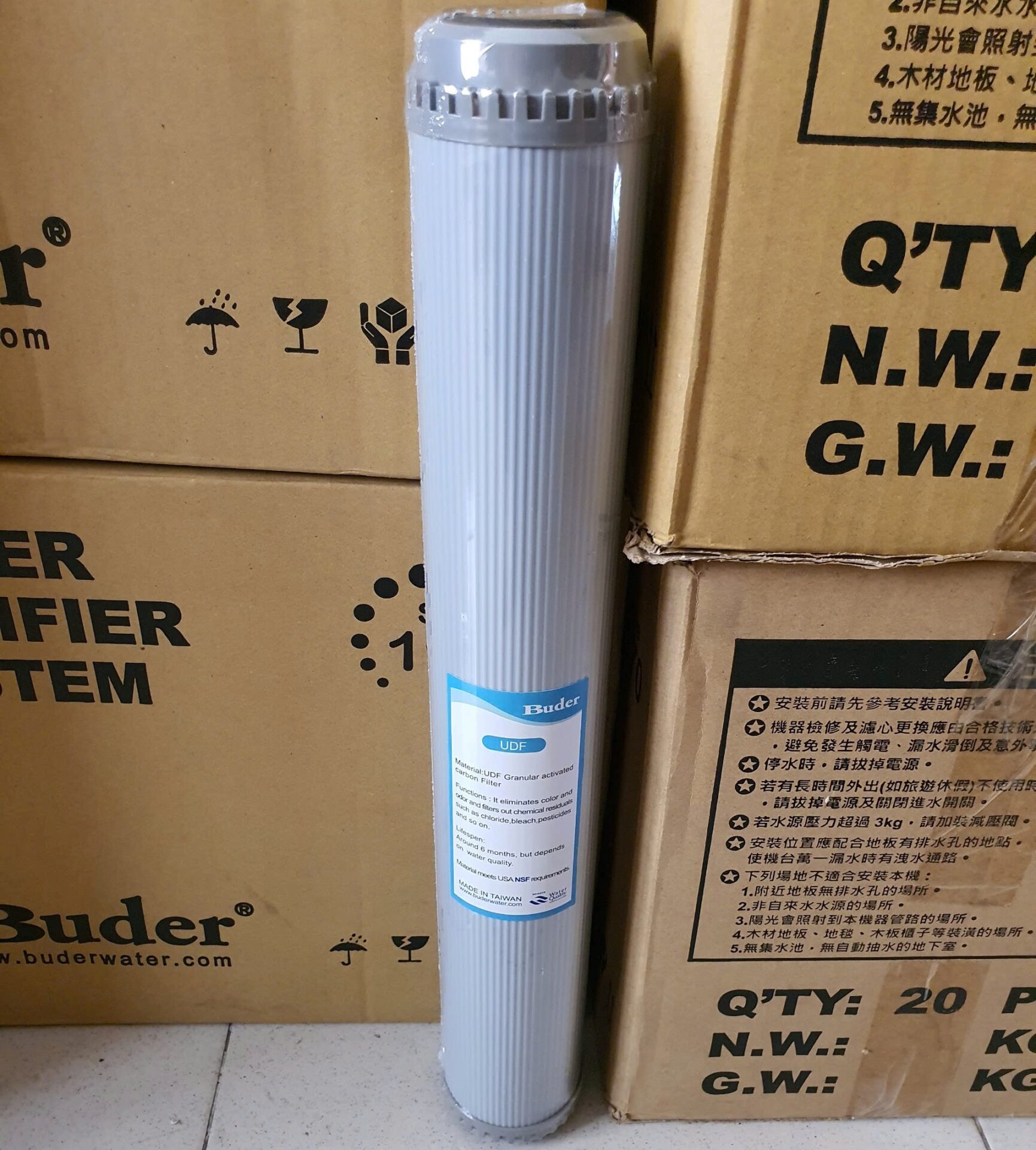 Lõi lọc UDF 20 inch Buder - Taiwan Loi loc UDF 20 inch Buder Taiwan