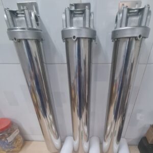 L20I-I - Ly lọc inox 304 20inch Ø27 - Nắp inox 2 ly loc inox 20inch nap inox