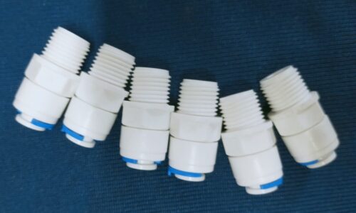 Linh kiện lọc nước - Nối thẳng răng ngoài 21 ra phi 6 11 Nối răng ngoài 13 ra phi 6