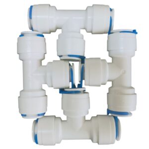 Linh kiện lọc nước - Tê đều nối nhanh phi 10 2 Te deu 6