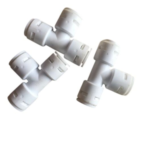 Linh kiện lọc nước - Tê đều nối nhanh phi 10 5 Tê đều 3 đầu nối nhanh phi 10