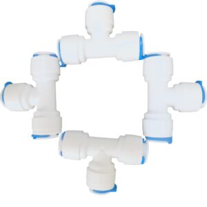 Linh kiện lọc nước - Tê đều nối nhanh phi 10 3 Te deu phi 6