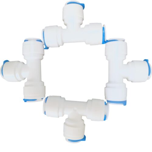 Linh kiện lọc nước - Tê đều nối nhanh phi 10 7 Tê đều nối nhanh phi 6